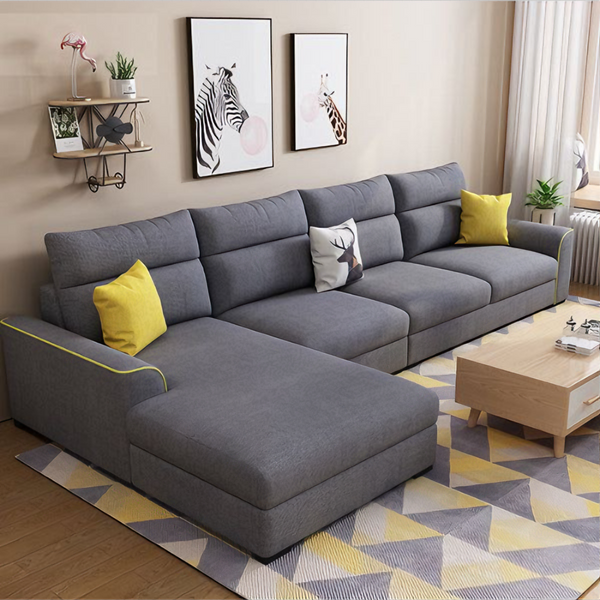 3-piece L-shaped corner sofa 180x300 cm - Grey - km 314 