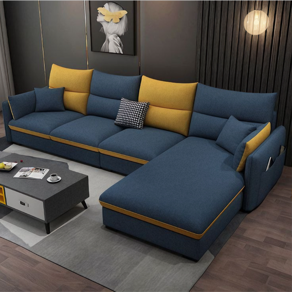 3-piece L-shaped corner sofa 180x300 cm - Petrol yellow - km 311 