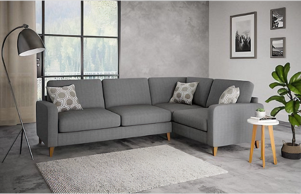 L-shaped corner 2 pieces 185x270 cm - Grey - Km 260 