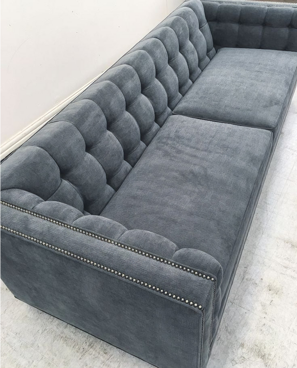 Beech wood sofa 85 x 220 cm - dark gray - WS2325