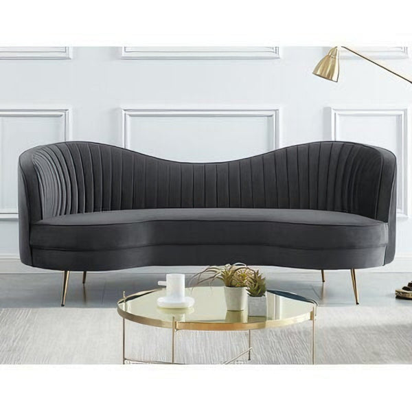 Beech wood sofa 90 x 220 cm - black - WS2338