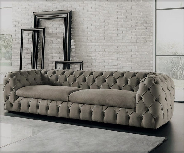 Beech wood sofa 85 x 240 cm - dark gray - WS2358