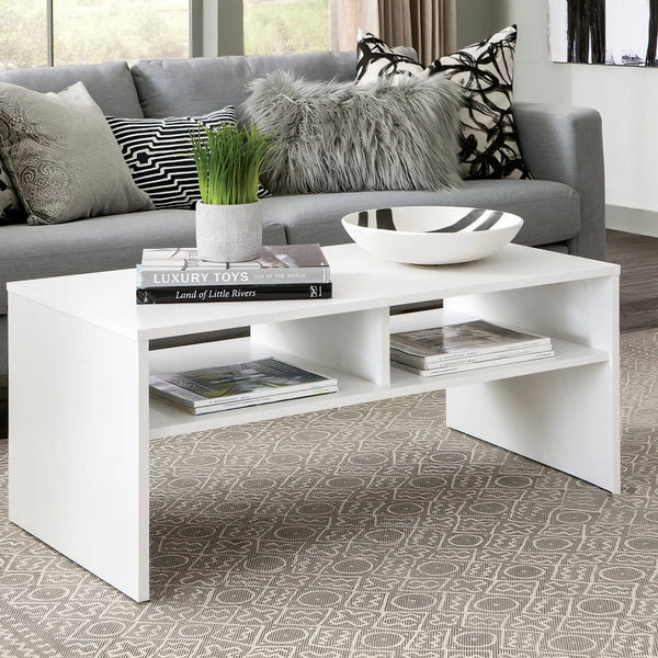 Living room table 100 x 50 cm - white - ta 9