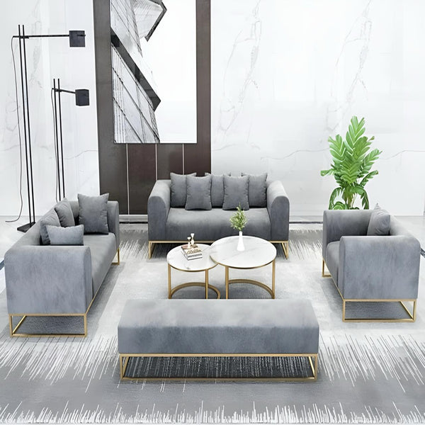 Sofa set consisting of 4 pieces - golden gray - WS1154