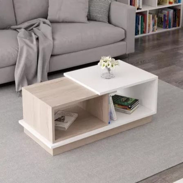 Sofa table 100×50 cm - white beige - ta5