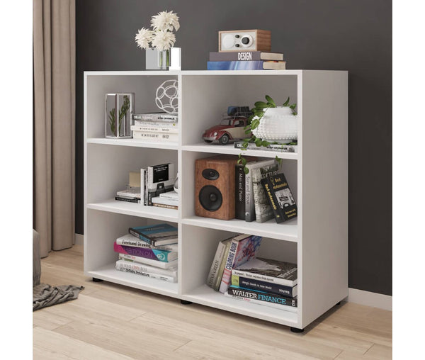 Steel bookcase, 4 shelves, 180×60 cm - black - E22