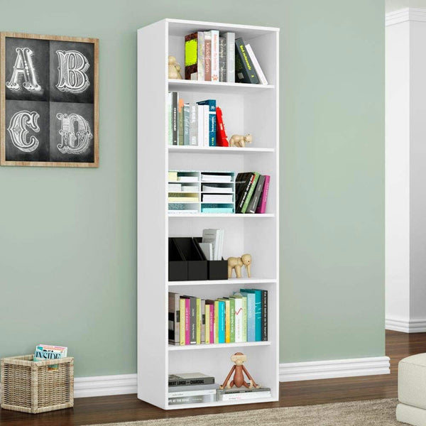 Steel bookcase, 4 shelves, 180×60 cm - black - E22