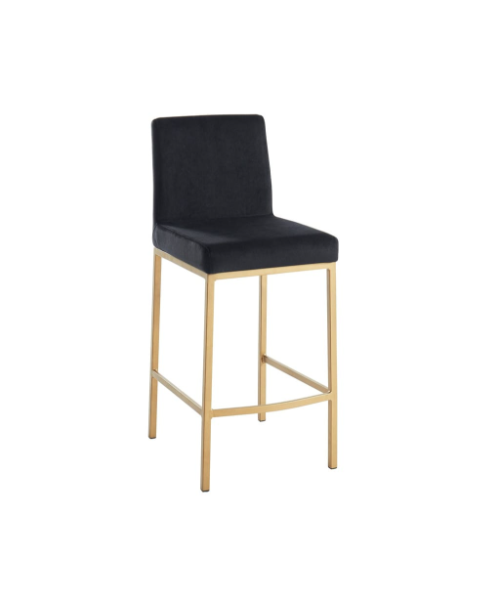 كرسي بار ستيل 40×70 سم - ذهبي اسود - Chair.20