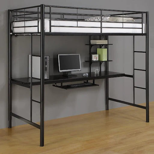 Metal bed 200 x 180 cm - black - Bed.21