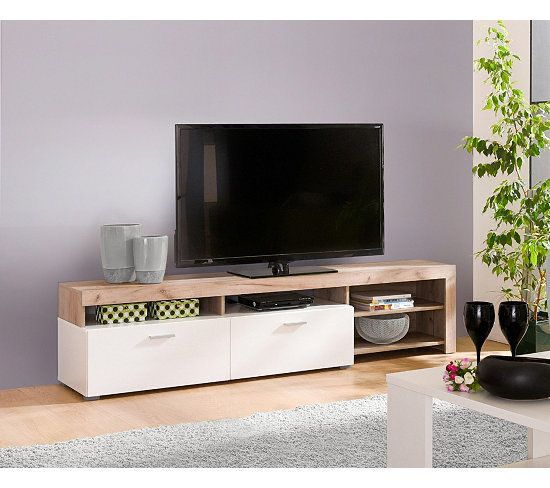 TV unit 150×40 cm - white beige - tv5